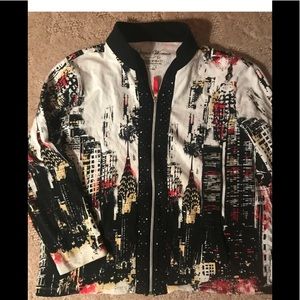 Onque Woman 2x Jacket New York Scene Black White